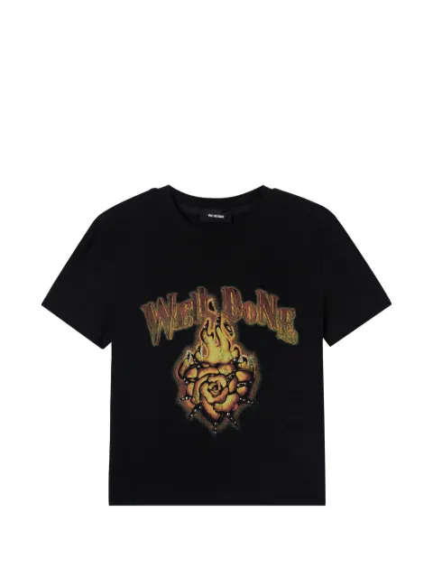 We11done graphic T-shirt Black WDTT026784WBK