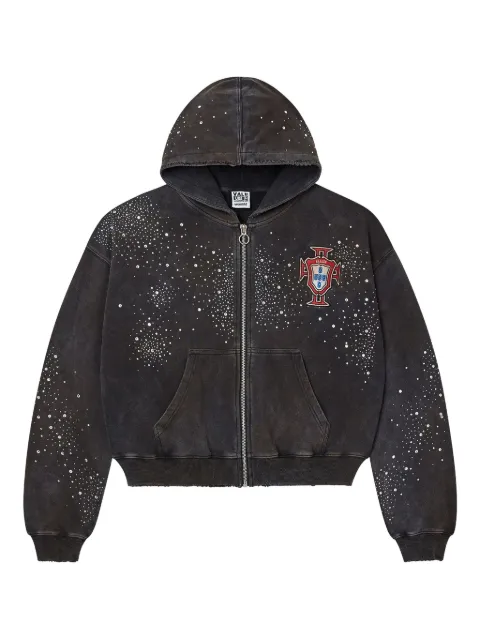 Vale Pluto clustered zip-up hoodie Black 10072676