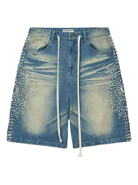 Vale Sirens crystal jean shorts Blue 10049095