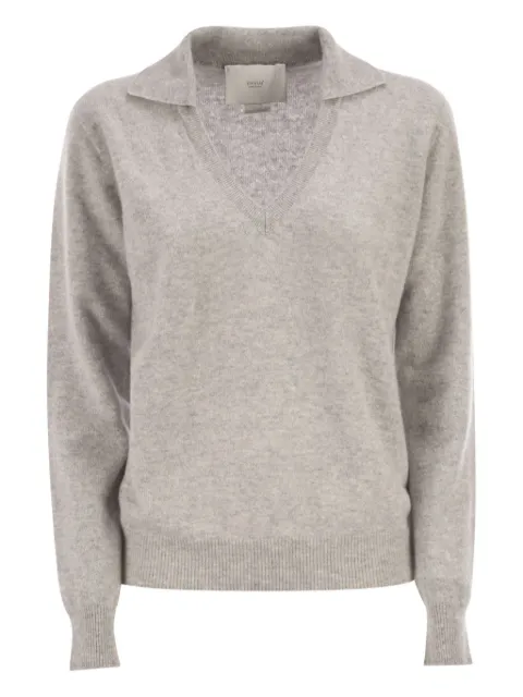 Vanisè Patty long-sleeves polo top Grey V54623GRIGIOMEDIO