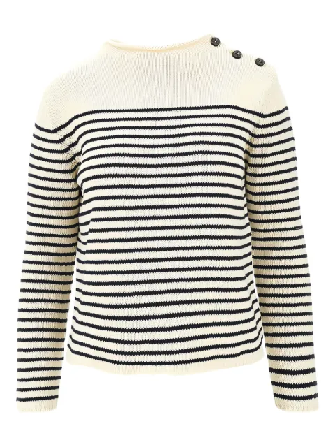Weekend Max Mara striped-pattern button sweater Neutrals 2615361151600