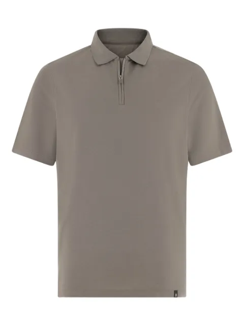 Boggi Milano high-performance piqué polo shirt with S-Cafè® yarn Grey BO26P044905