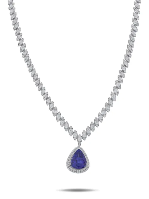LB Exclusive diamond and tanzanite necklace Silver 5328