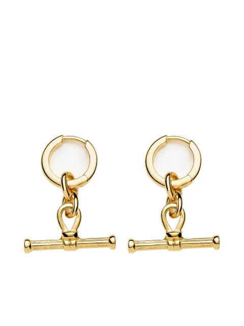 Missoma Ridge T-bar hoop earrings Gold TBRGE1NSA