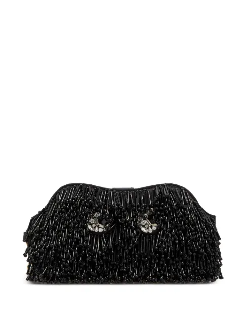 Anya Hindmarch Eyes embellished leather sunglasses pouch Black 204521A