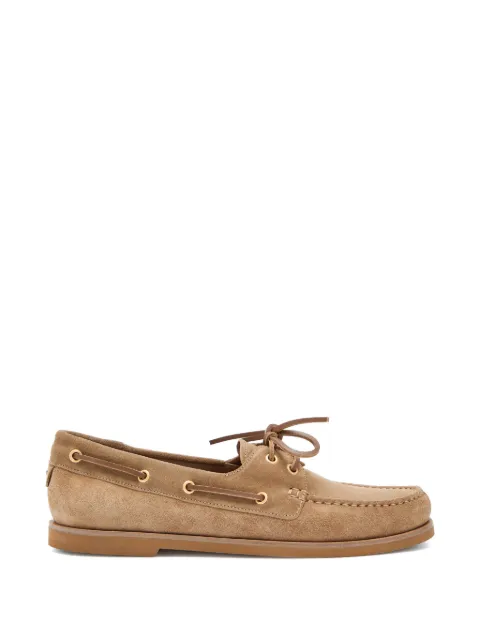Gianvito Rossi Vandée lace-up boat shoes Neutrals G2536710GOMS4