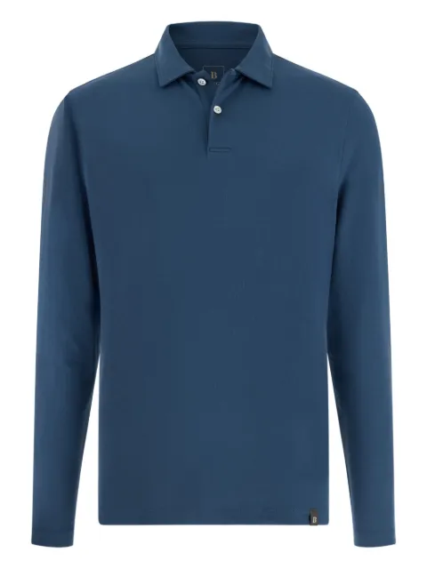 Boggi Milano appliquéd pique polo shirt Blue BO26P056607