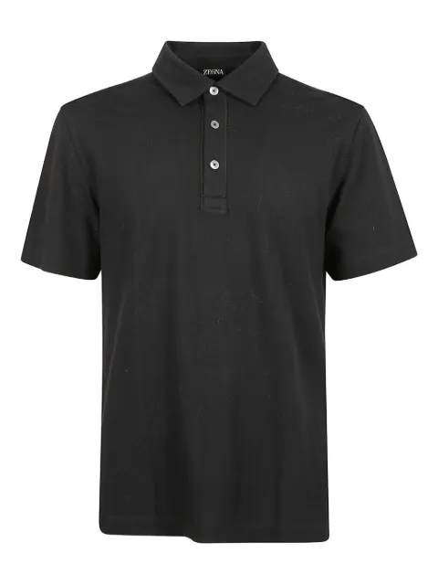 Zegna buttoned polo shirt Black UG392A2G733