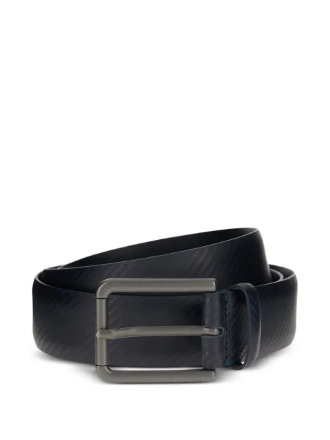 Boggi Milano printed leather belt Blue BO26P024901