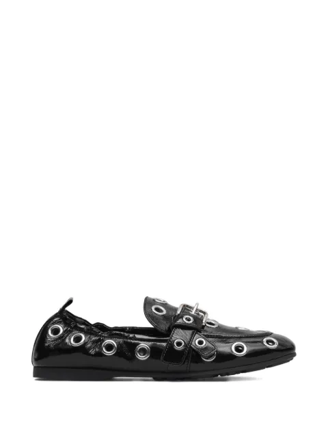 Marc Jacobs grommet-detail buckle leather loafers Black 2S6FFL001F11001