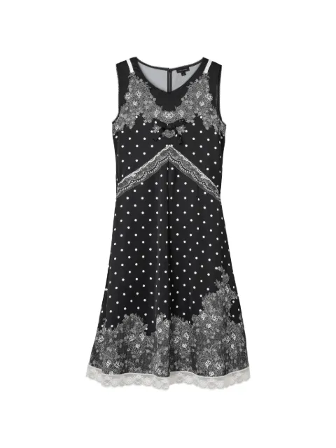 Marc Jacobs polka dot lace-detail midi dress Black 2S6RDR013W17002