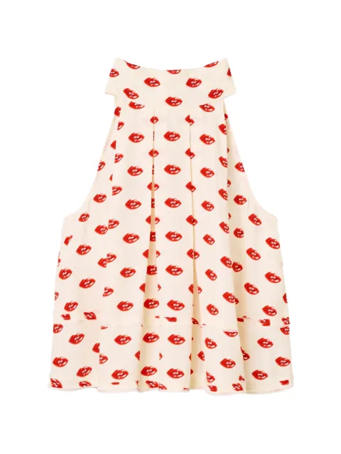 Marc Jacobs lips-print halterneck top Neutrals 2S6RTP015W13112