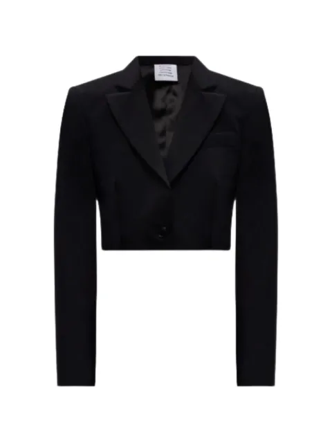 VETEMENTS cropped single-breasted jacket Black WE76TJ362B