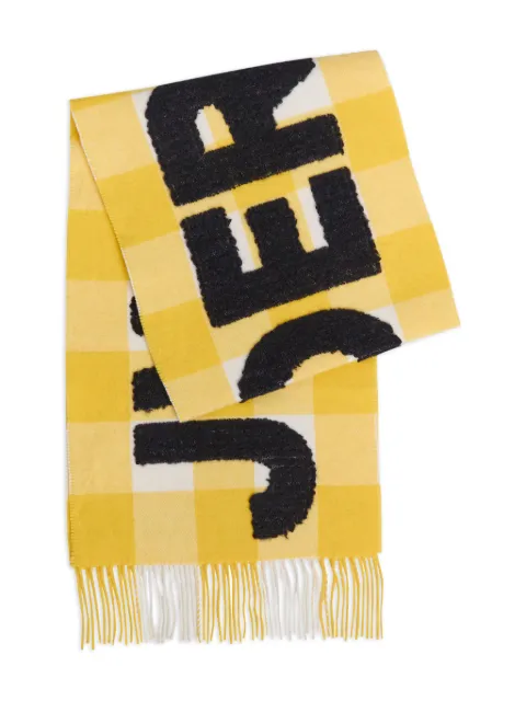 JW Anderson check-pattern scarf Yellow SA0011FA0501