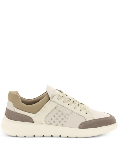 Boggi Milano Nimbus leather and technical fabric trainers Neutrals BO26P011403