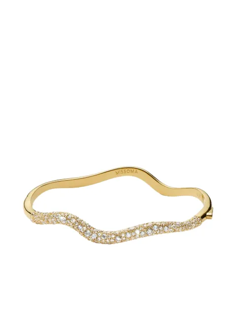 Missoma Molten Snow Ripple pavé wave bracelet Gold MTGB2CZ