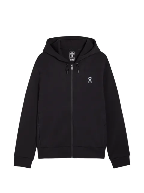 On zipped hooded sweatshirt Black 1MF30300553
