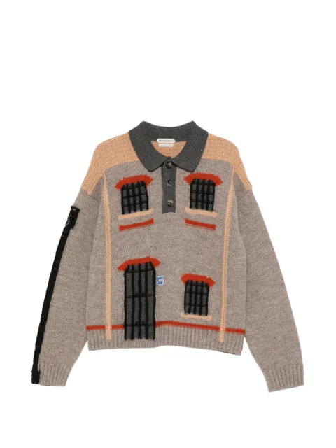 JW Anderson applique collared knitwear Neutrals KW1510YN0461