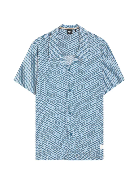 BOSS regular-fit shirt with all-over print Blue 50535793