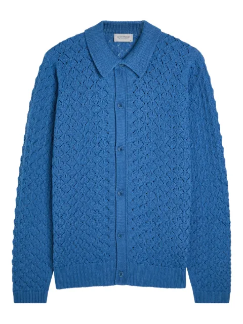 John Smedley Winster open-knit cardigan Blue WINSTERA