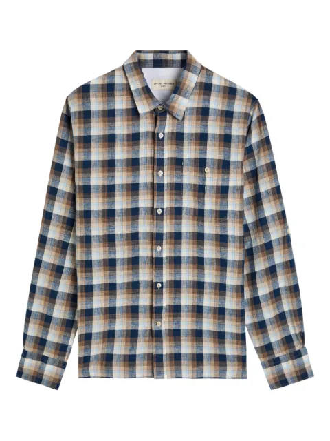 Officine Generale Younes checked shirt Blue S26MSHI010PREA