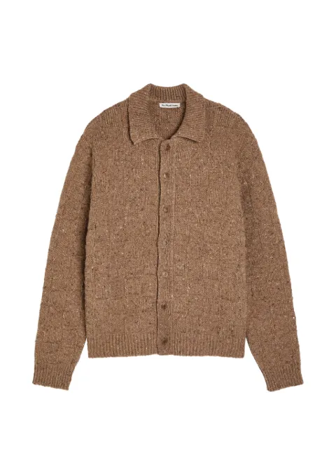 YMC check knit cardigan Brown P8ZMEA