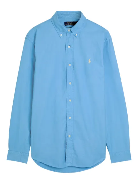 Polo Ralph Lauren button embroidered-logo shirt Blue 710805564067