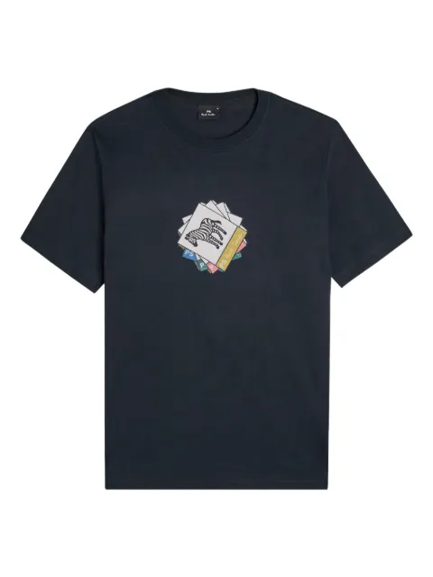 Paul Smith zebra-print T-shirt Blue M2R011RVP5614