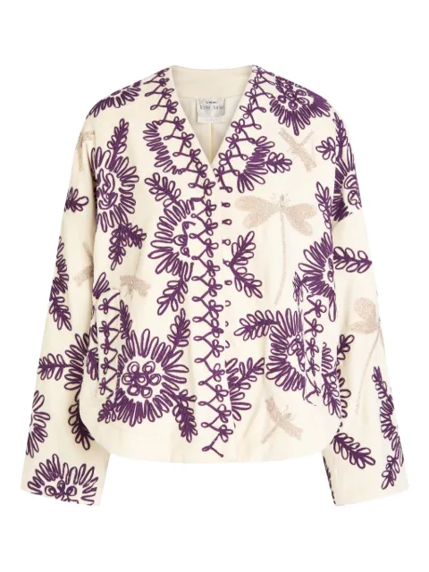 Forte Forte floral-embroidered jacket Neutrals 14039MYCOAT