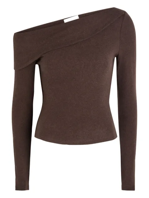 Reformation Elio off-shoulder top Brown 1314353OOLA