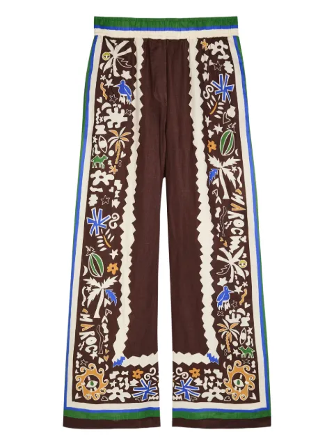 ALEMAIS Maroc printed trousers Brown 6136P