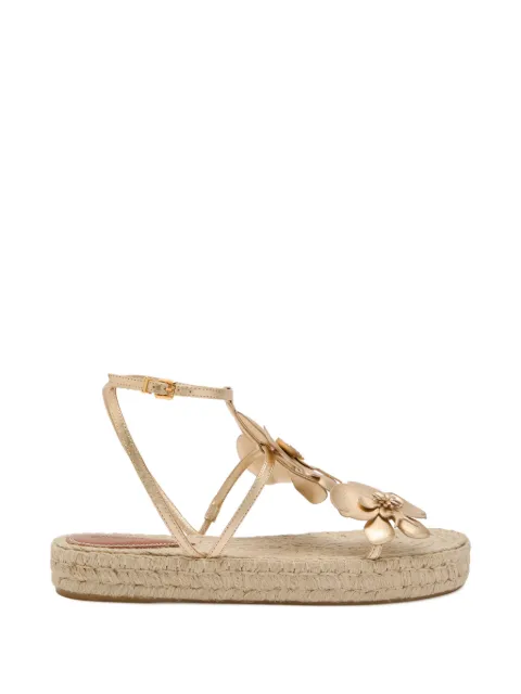 ZIMMERMANN Orchid floral-embellished espadrilles Gold 7191FC26A2