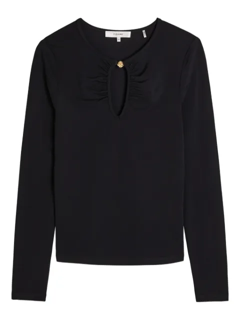 FRAME The Keyhole ruched top Black WP26JKT003