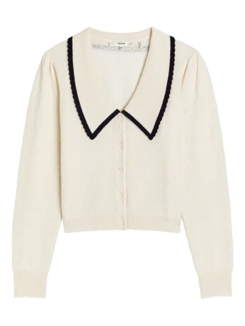 FRAME scalloped collar cardigan Neutrals WF25KSW056A