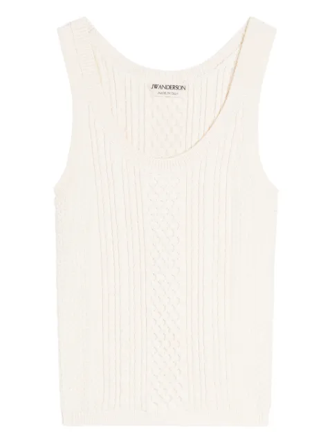 JW Anderson cable knit top Neutrals KW1454YN0488