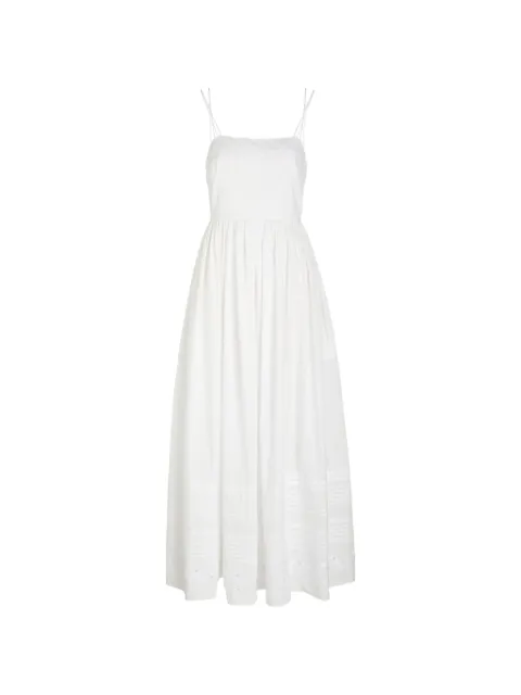 BODE Chamomile embroidered strap dress White WRS26DR019