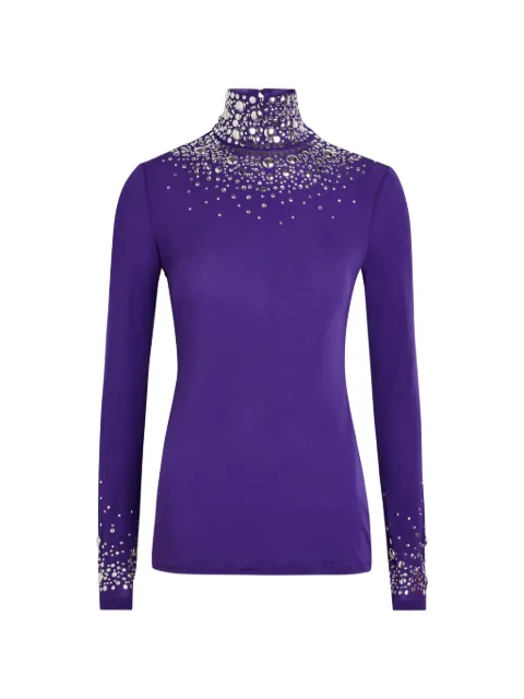 Rabanne embellished roll-neck top Purple 26PJTO175CU0014