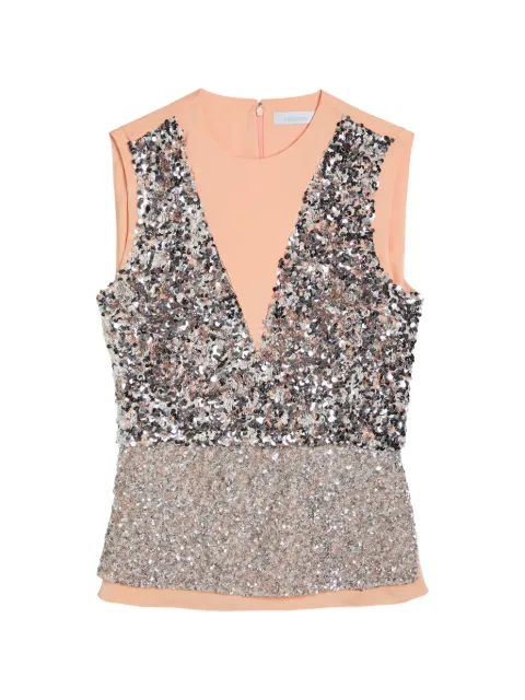 Rabanne sequin V-neck vest Neutrals 26PCTO167PO0415