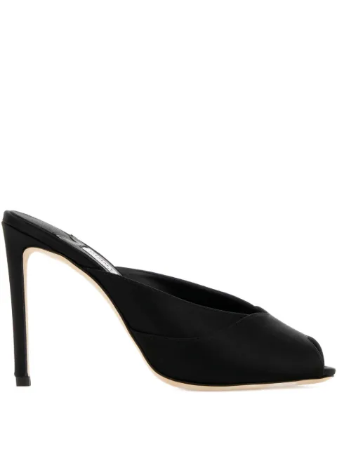 Jimmy Choo Brigitte satin heeled mules Black BRIGITTEMULE100SAT