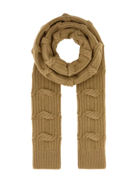 Stella McCartney Falabella cable-knit scarf Brown 6K11723S2616