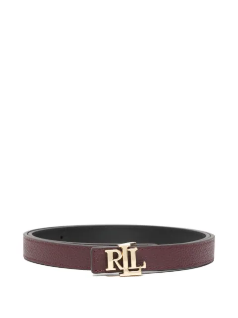 Lauren Ralph Lauren logo-plaque leather belt Red 412P06811001