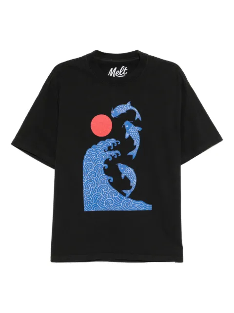 Melt graphic-print T-shirt Black MS5124