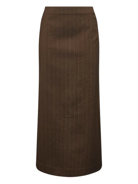 Uma Wang pinstripe button skirt Brown UW2026UW600