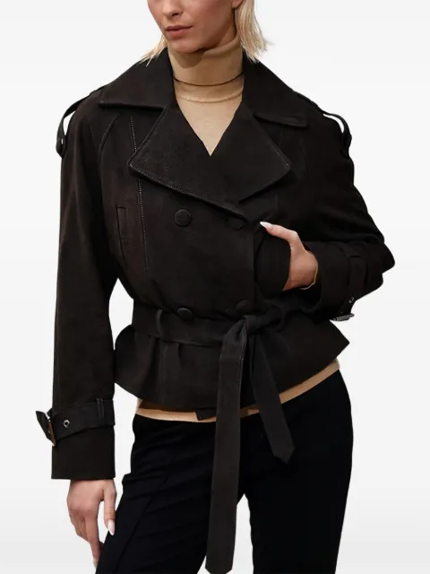 Poche Paris belted jacket Brown WW9236GREY