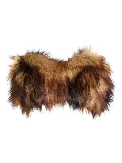 Simone Rocha strapless faux-fur top Brown 53951255FAUXFURNATURAL