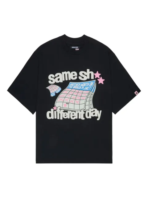 BROKEN PLANET graphic-print T-shirt Black BPDDB01