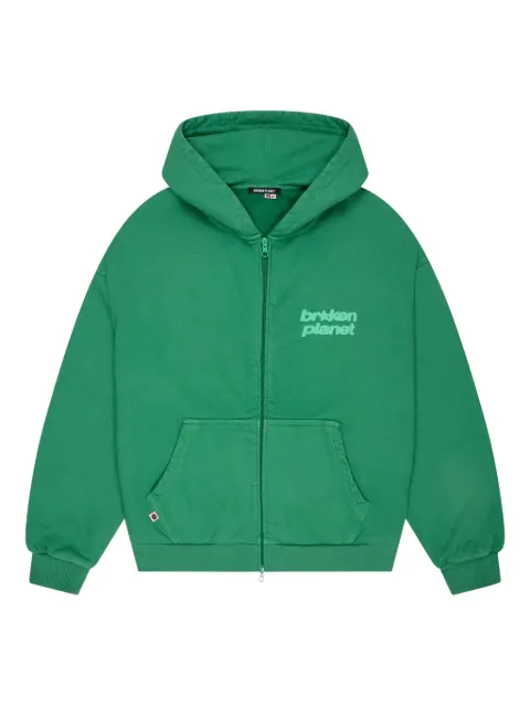 BROKEN PLANET zip-up hoodie Green BPSL01