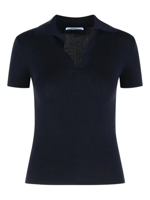 Max Mara Albero ribbed-knit T-shirt Blue 2611361171600