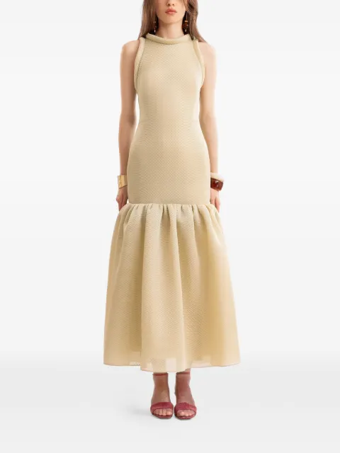 Gemy Maalouf sleeveless midi dress Neutrals GMCP257726MD