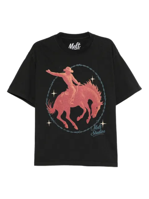 Melt horse-print T-shirt Grey MS5122